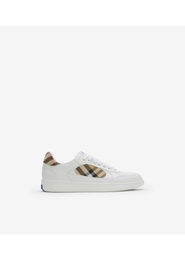 Leather and Check Terrace Sneakers​