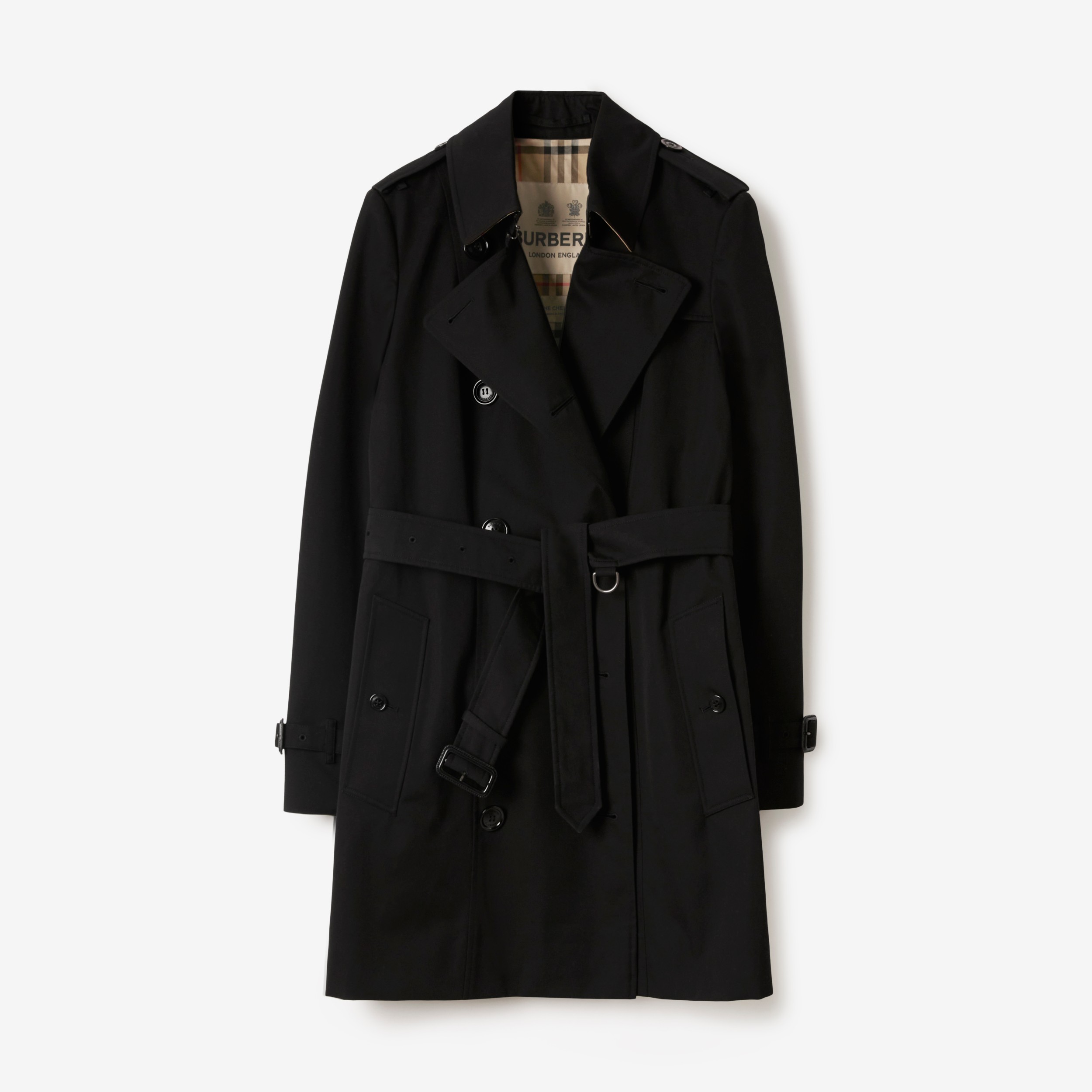 Short Chelsea Heritage Trench Coat in Black - Women | Burberry® Official
