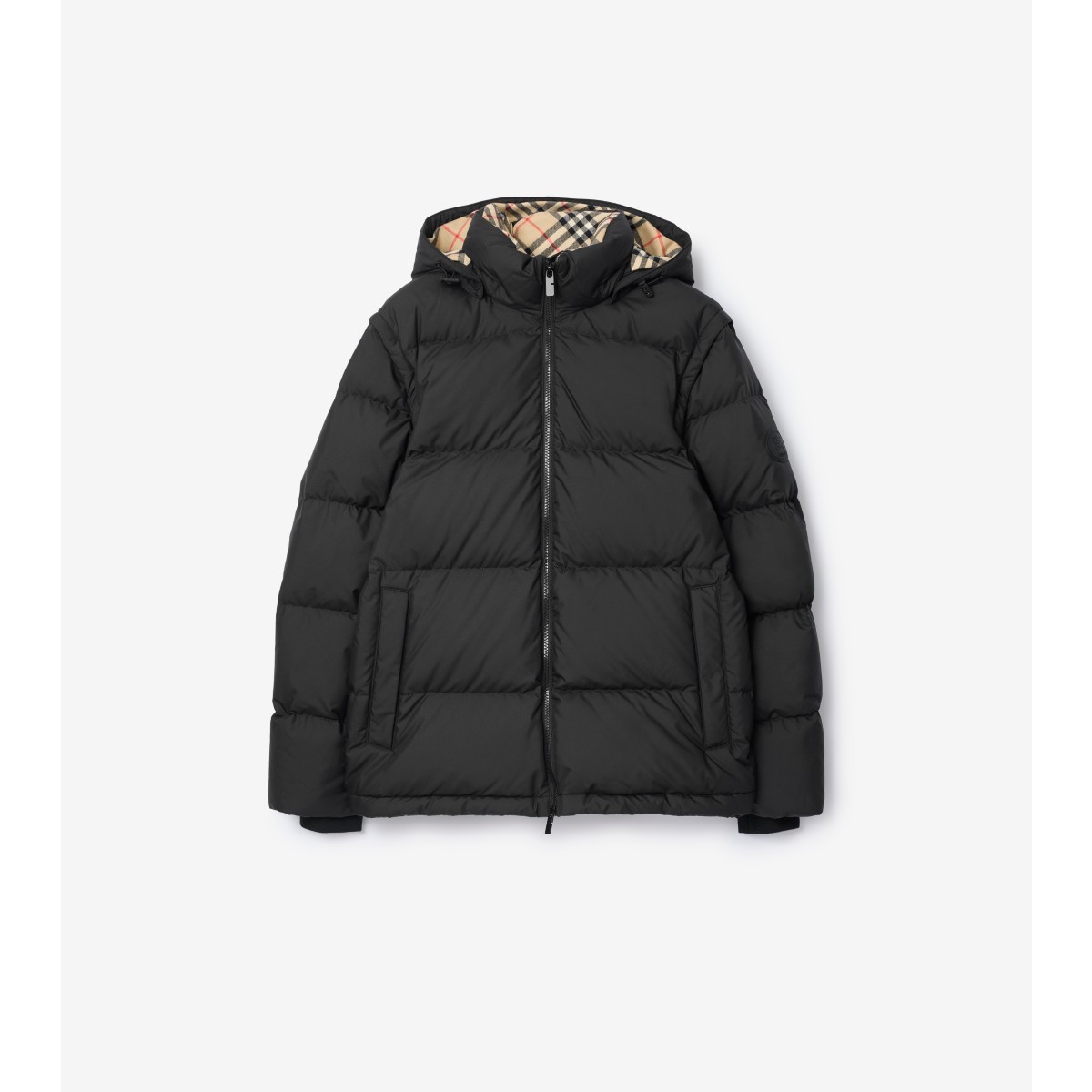  Check Detachable Sleeve Bideford Puffer Jacket
