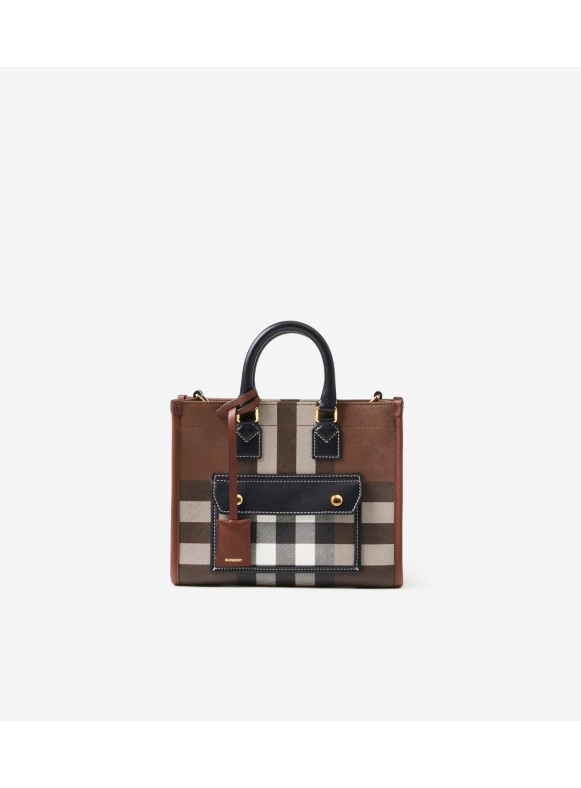 Burberry check outlet handbags