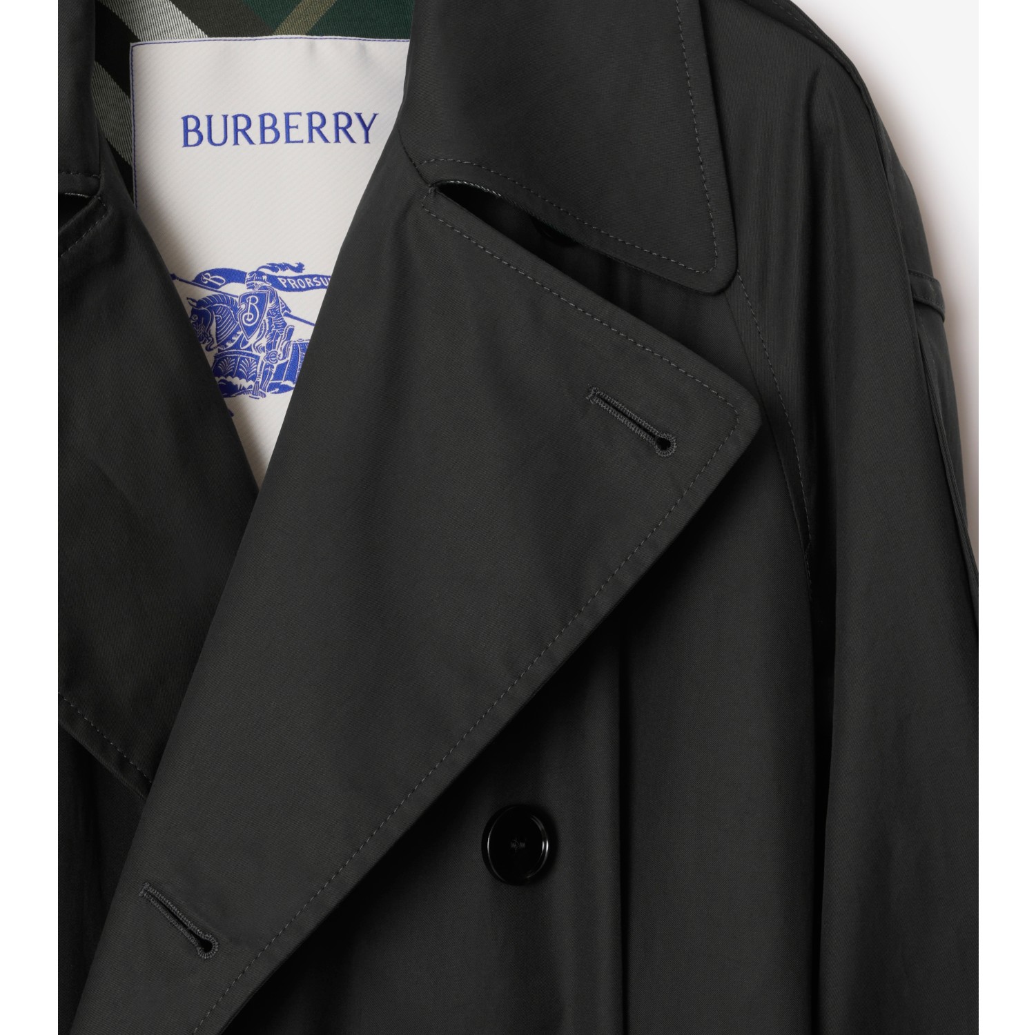 ロング ギャバジン トレンチコート (オニキス) - ウィメンズ, コットンギャバジン | Burberry®公式サイト