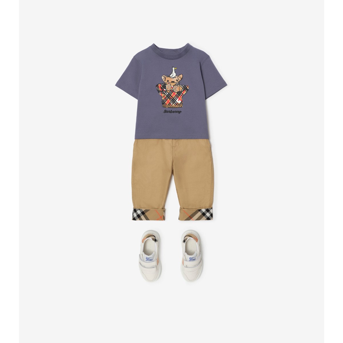  Check Cosy Bear Cotton T-shirt