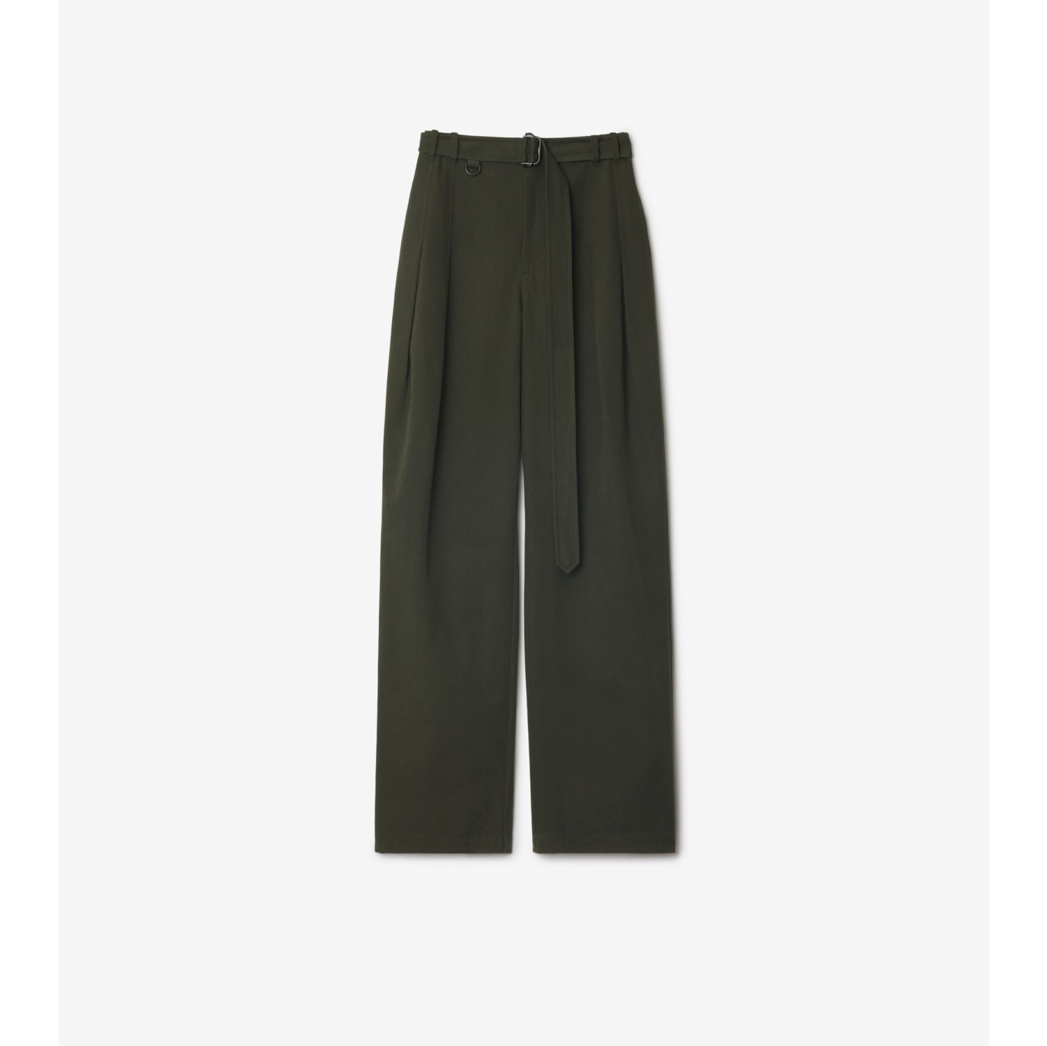 Pantalon ceinturé en gabardine