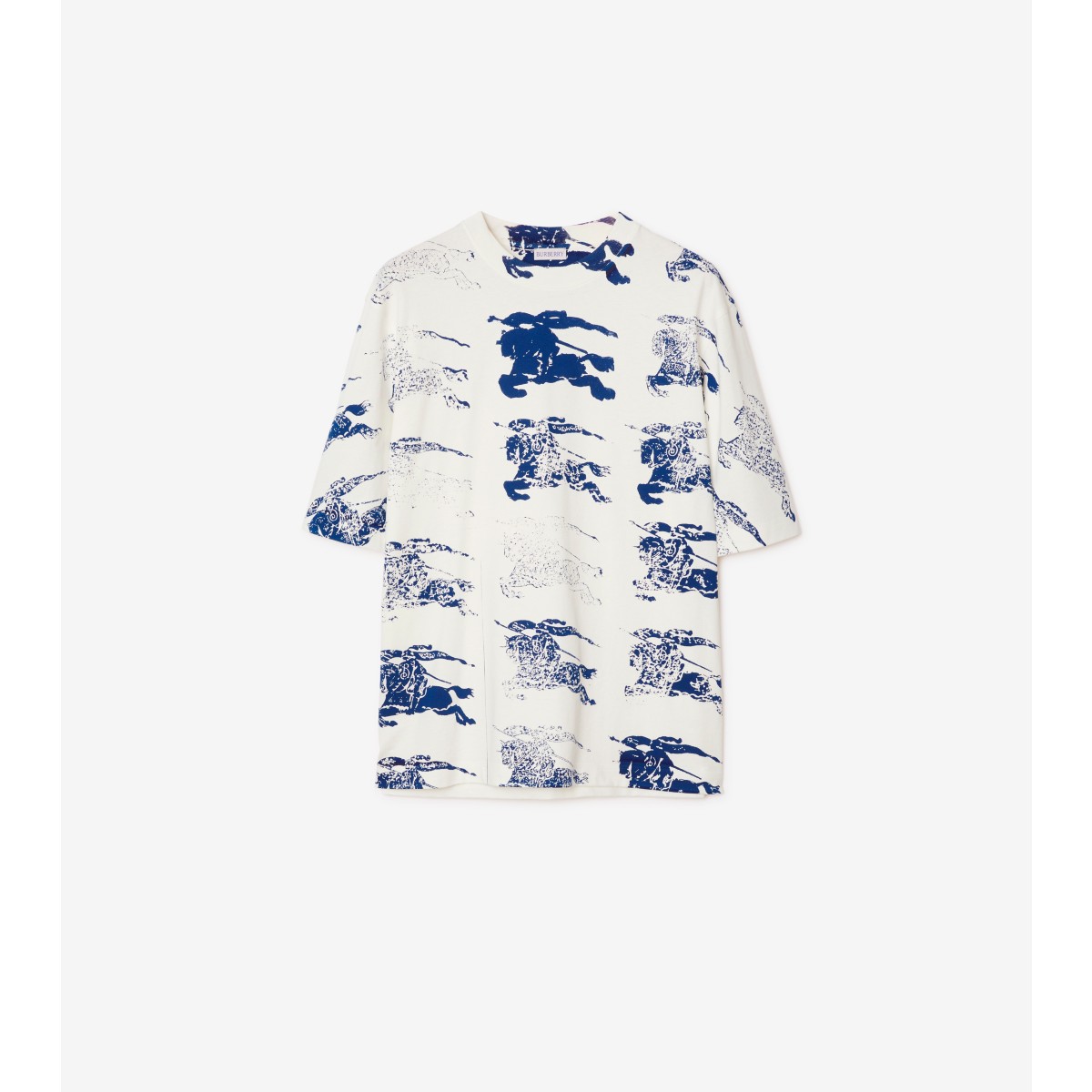 Shop Burberry Ekd Cotton T-shirt In Rain