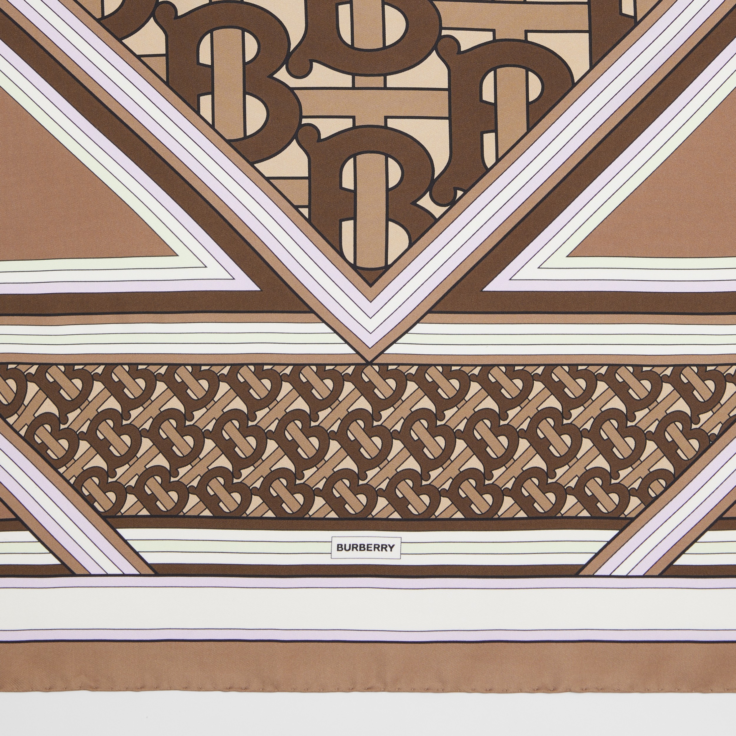 Foulard in seta con collage di stampe (Marrone Redini) | Sito ufficiale Burberry® - 2