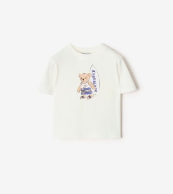 サーファーベア コットンTシャツ (チョークホワイト) | Burberry®公式