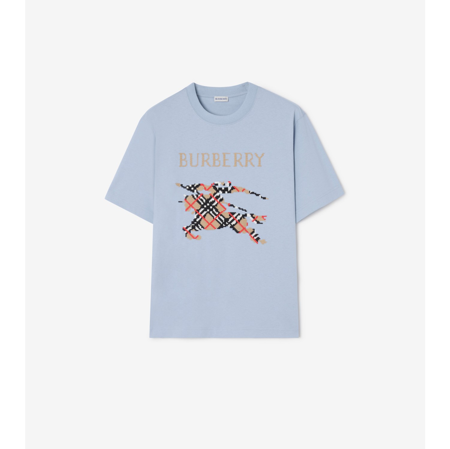 Cross Stitch Knight Cotton T-shirt