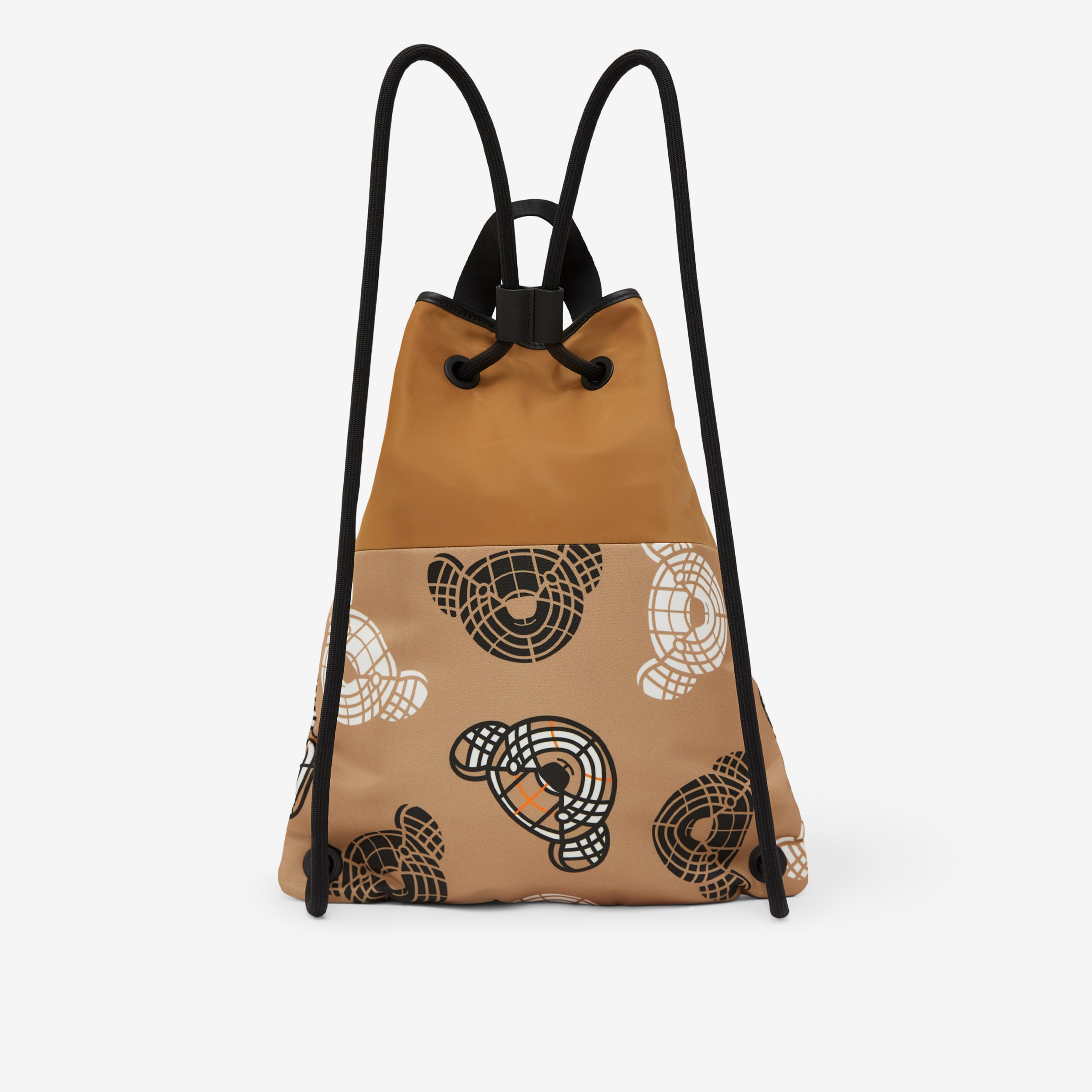 Thomas Bear Print Nylon Drawstring Backpack in Beige - Children | Burberry® Official - 3