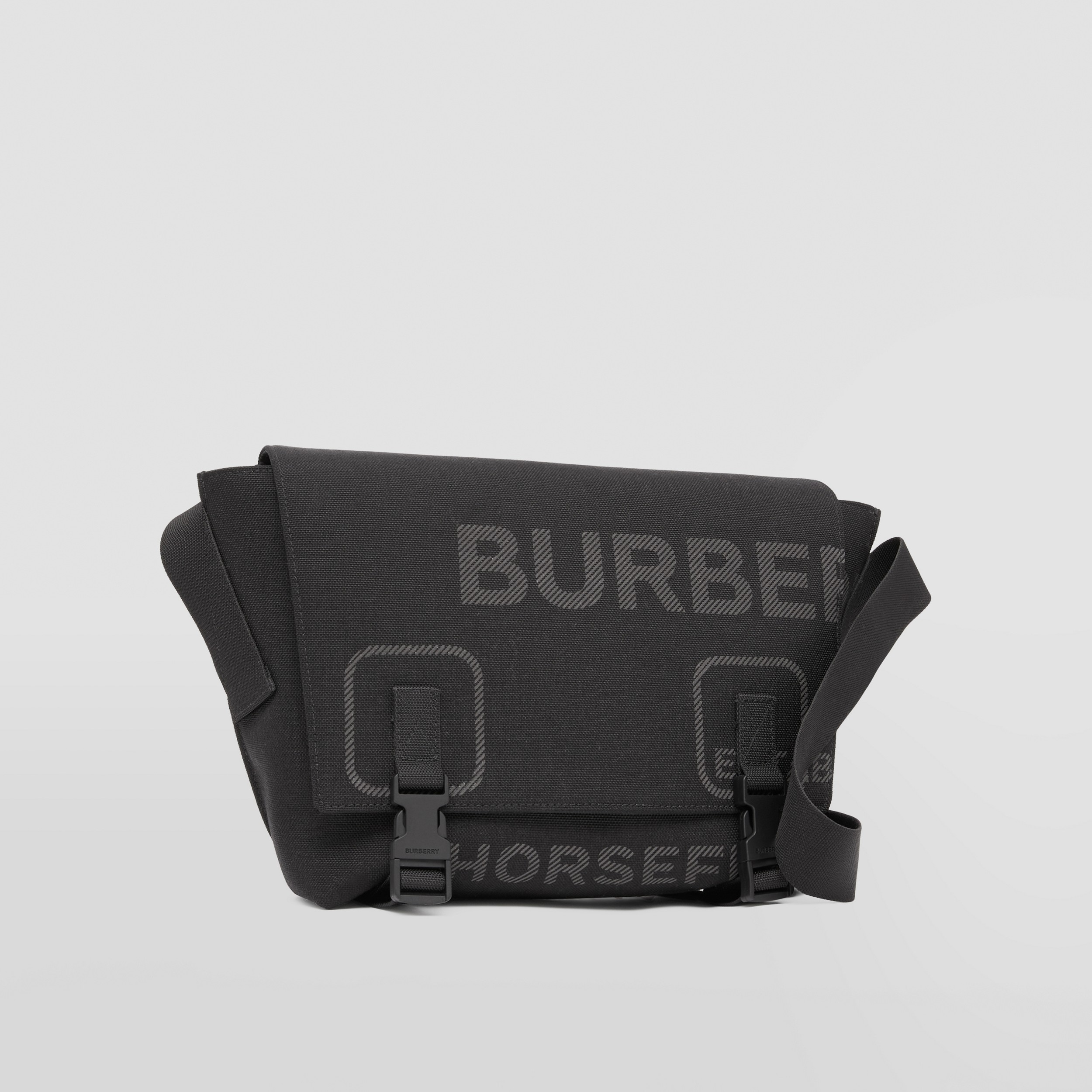 Horseferry Print Nylon Small Messenger Bag in Black - Men | Burberry® Official - 4
