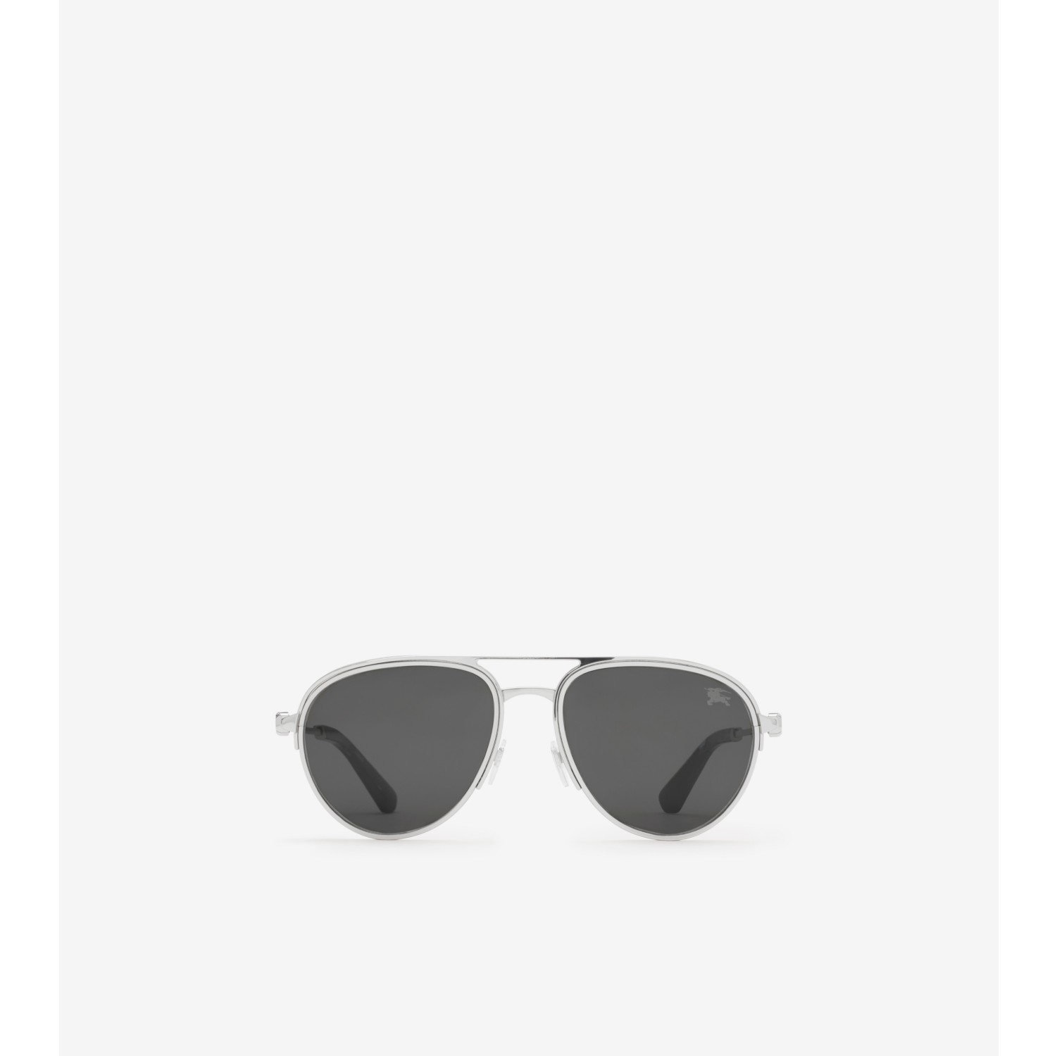 Shield Aviator Sunglasses in Silver Burberry Official