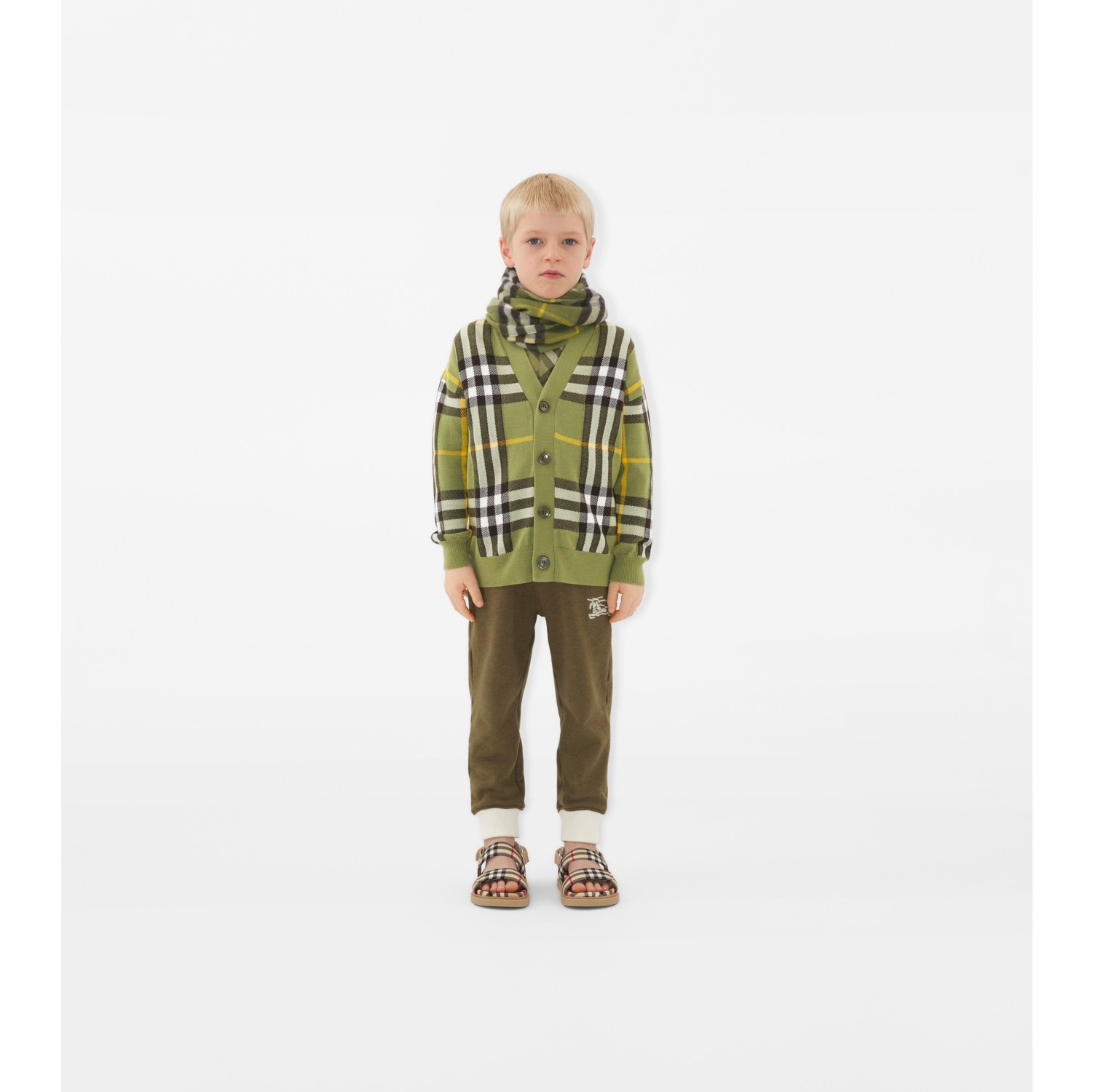 Burberry scarf kids green new arrivals