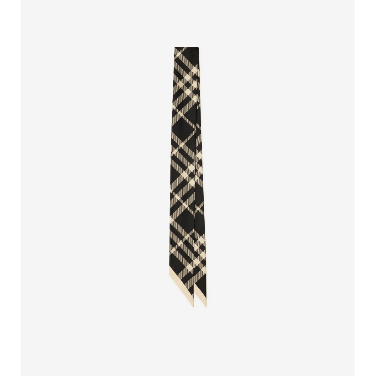 BURBERRY BURBERRY SKINNY CHECK SILK SCARF 