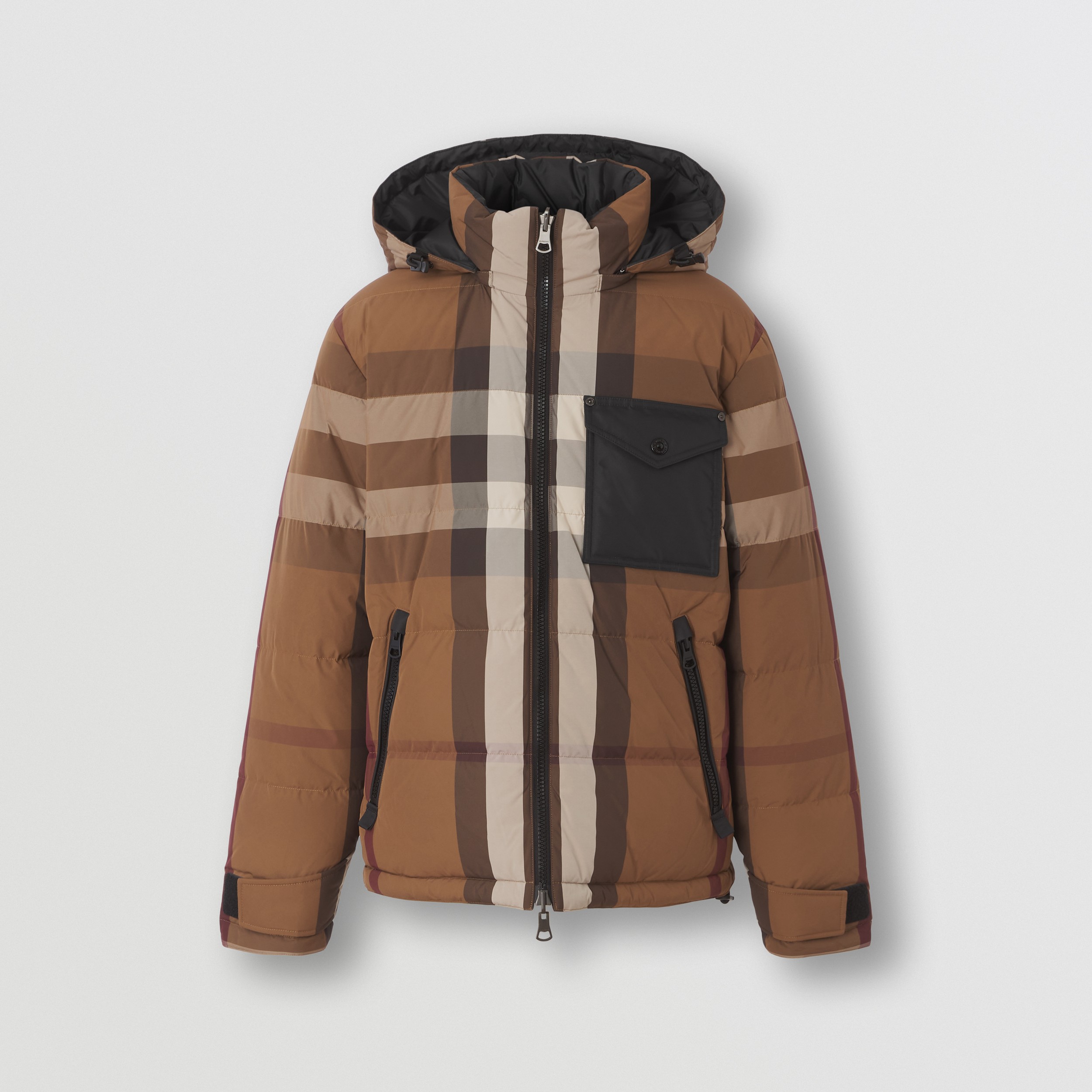 Reversible Check Nylon Puffer Jacket in Dark Birch Brown - Men | Burberry® Official - 4