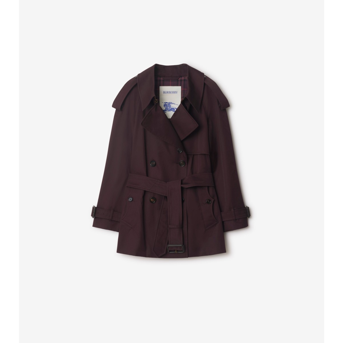  Check Short Gabardine Fitzrovia Trench Coat