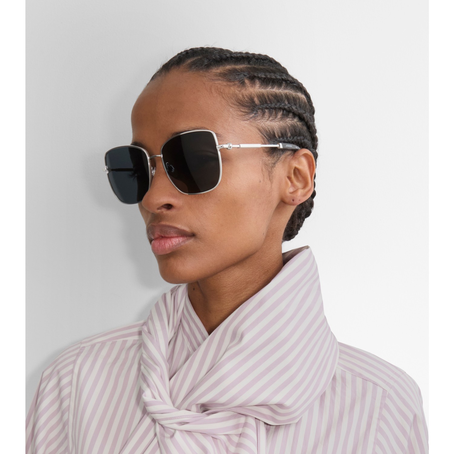 Metal Logo Square Sunglasses​