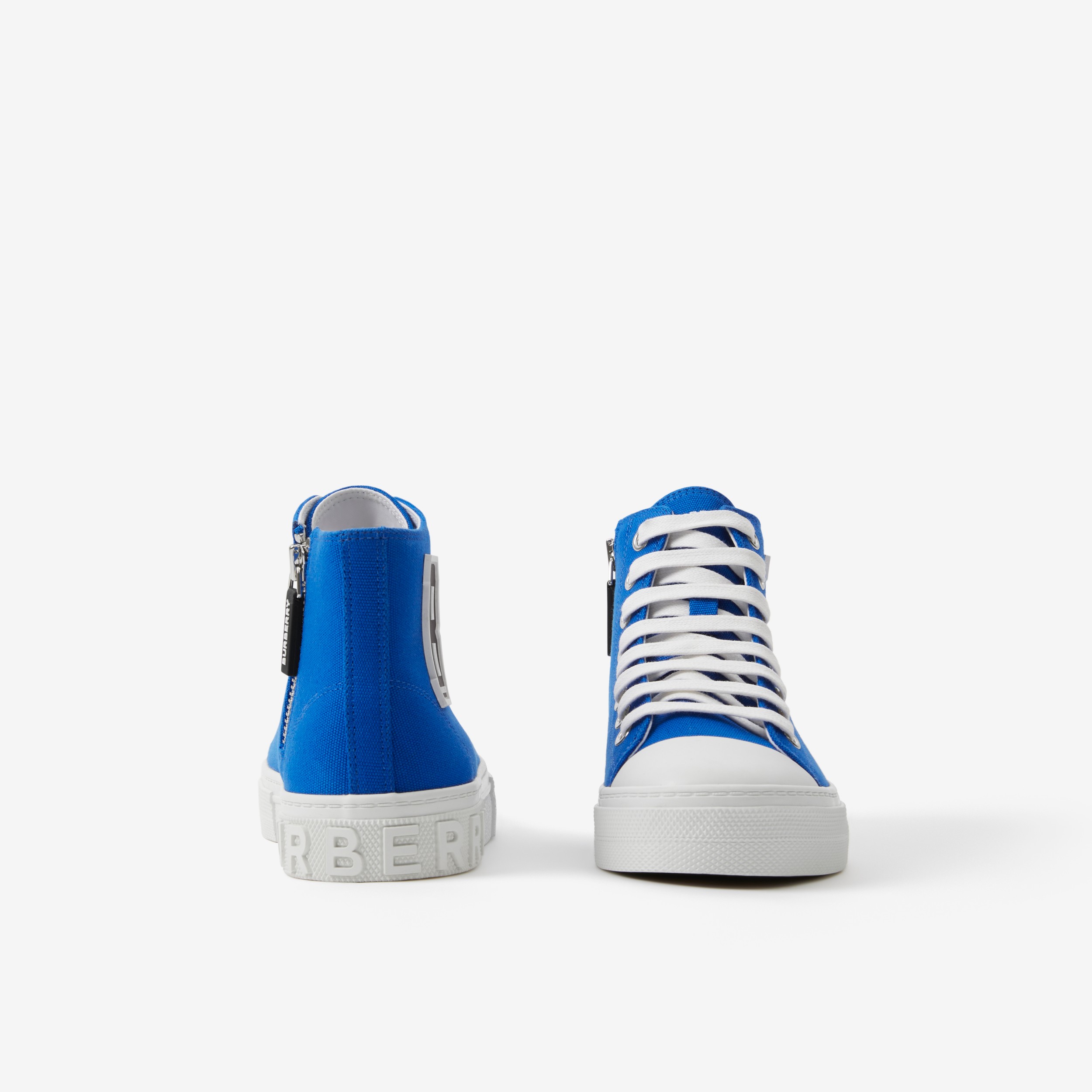 High Top Sneaker Aus Baumwolle Mit Buchstabengrafik Canvasblau