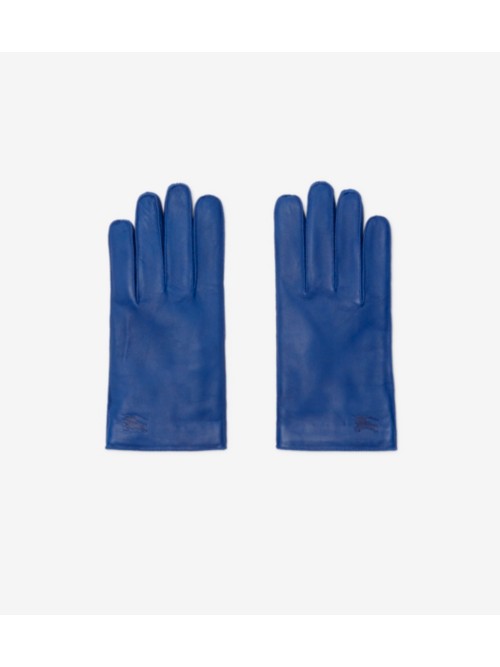 Shop Burberry Leather Gloves In Knight