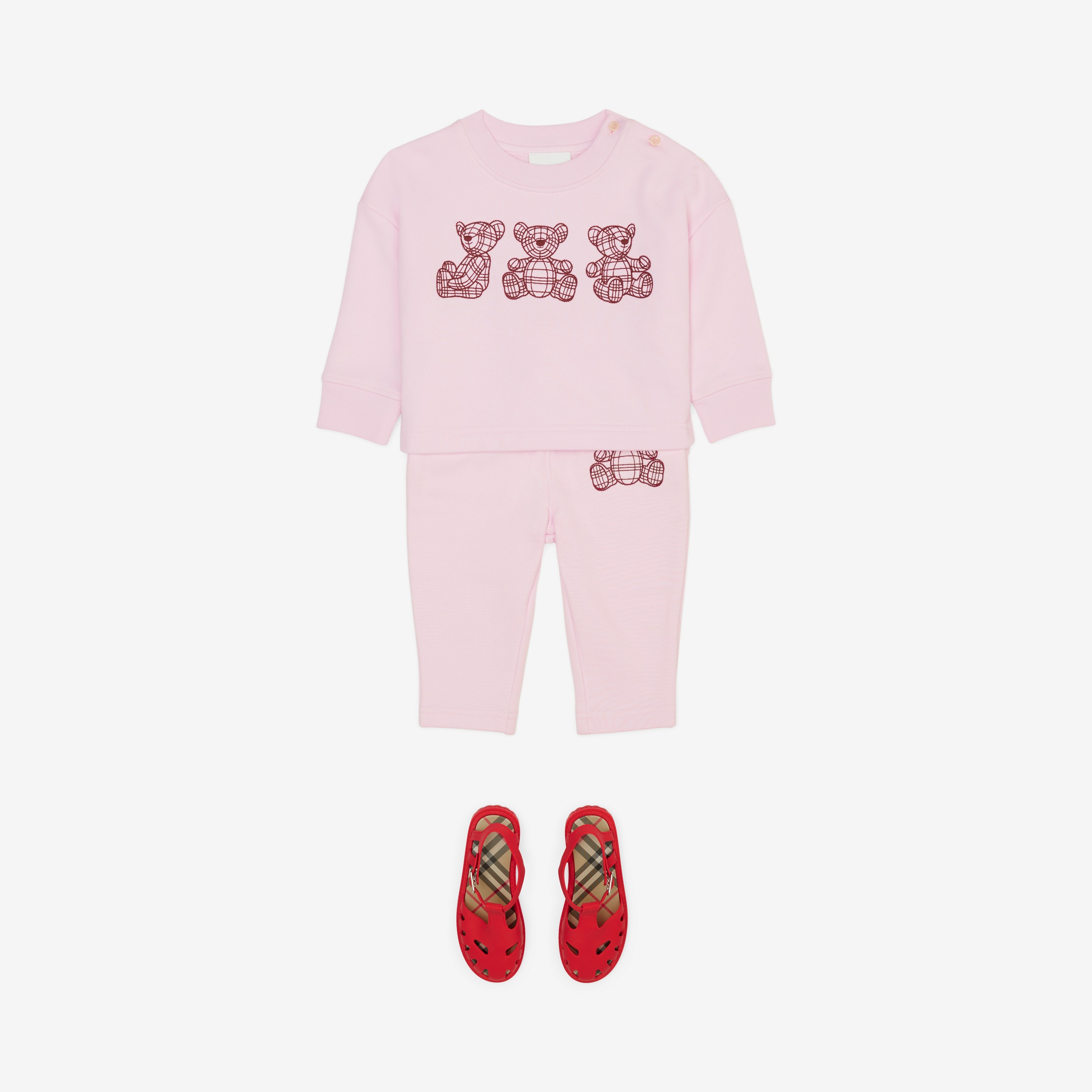 Pantalon de jogging en coton Thomas Bear (Rose Bonbon Pâle) - Enfant | Site officiel Burberry® - 3