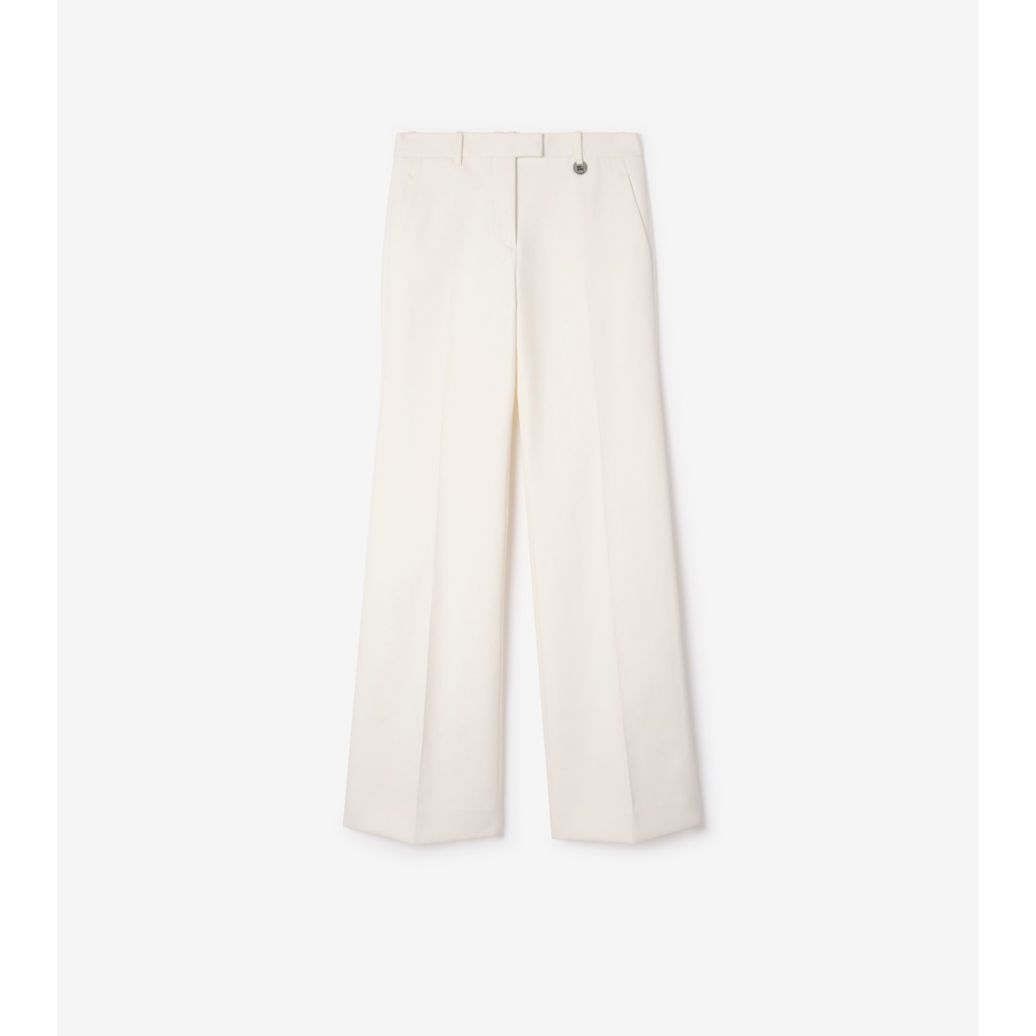 Cotton Blend Tailored Trousers