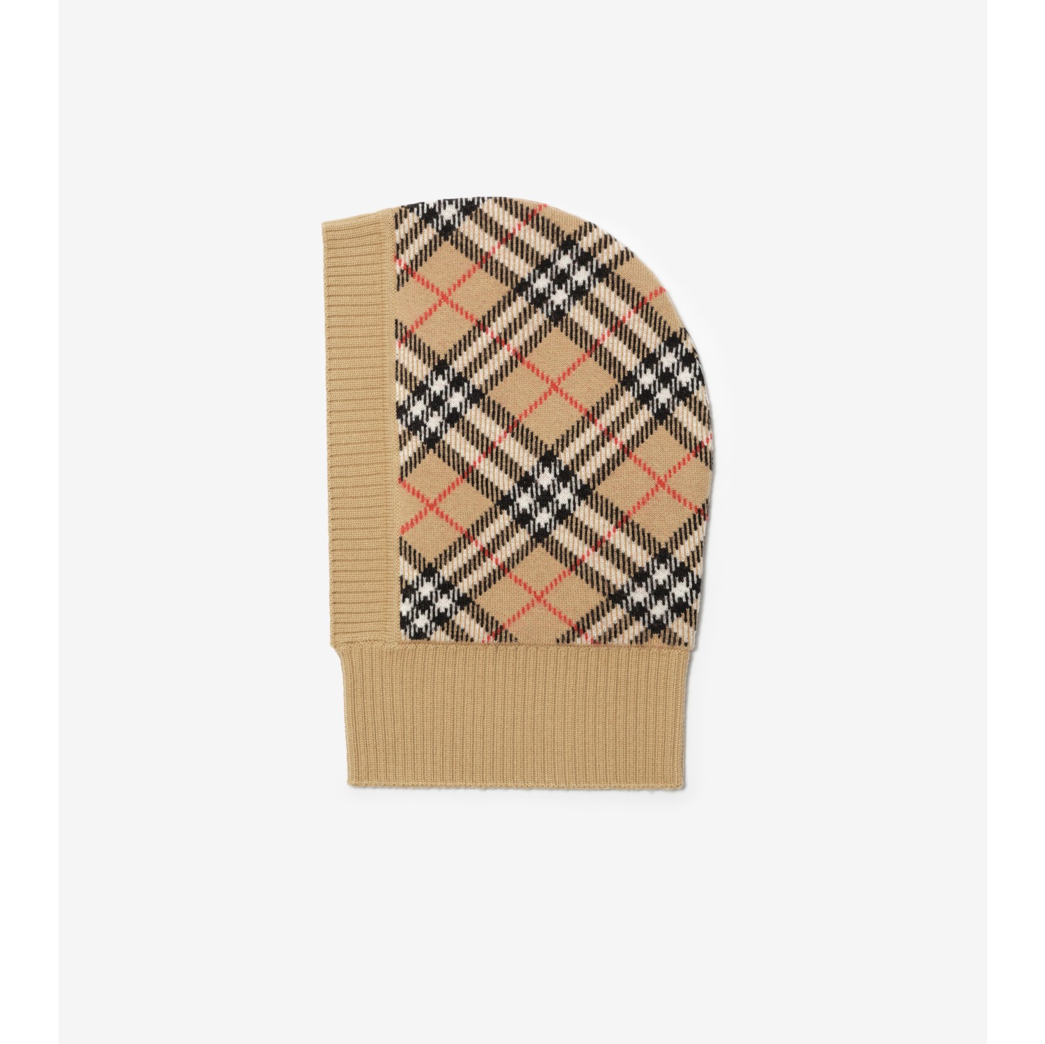 Check Wool Blend Hood
