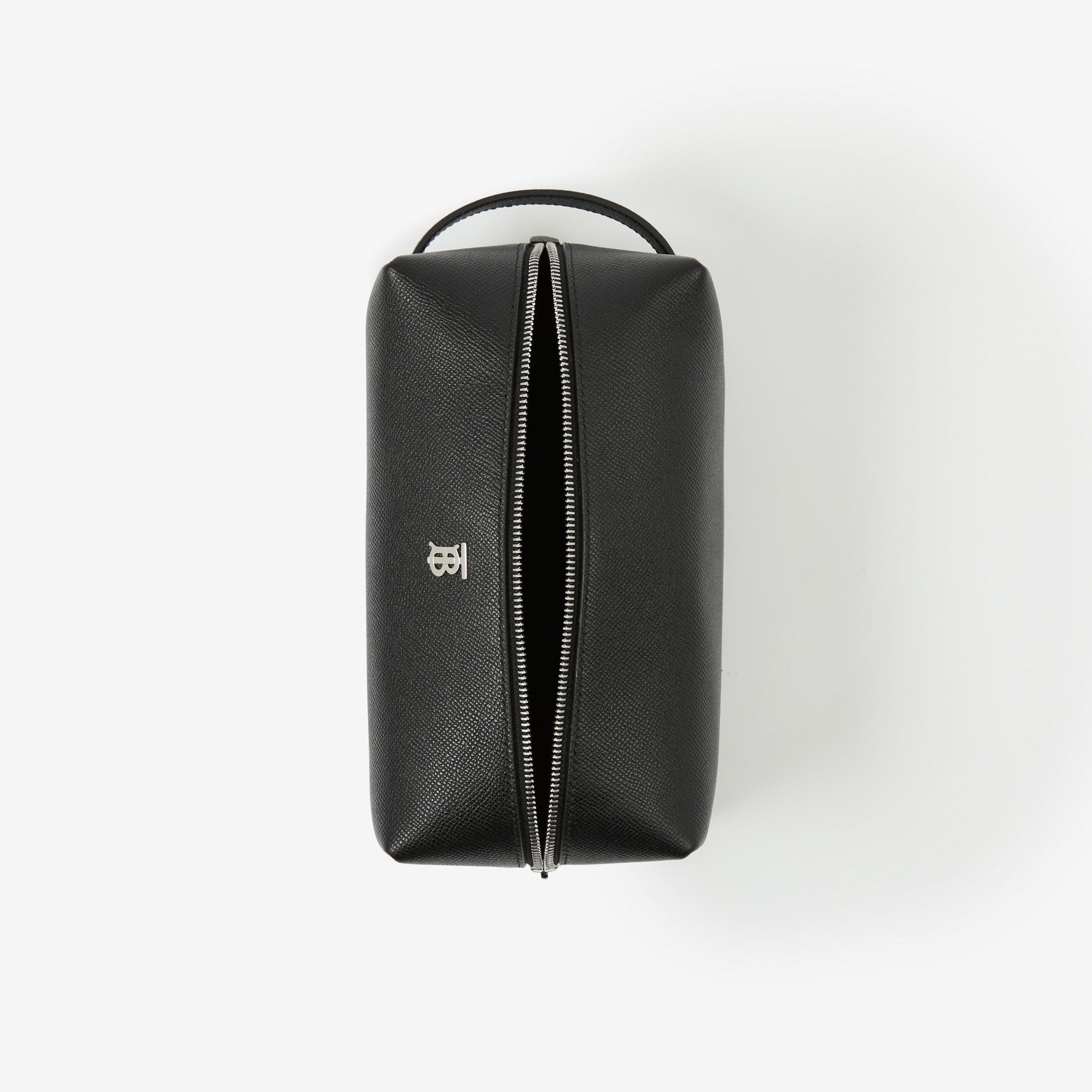 Bolsa pouch de viagem de couro com monograma (Preto) - Homens | Burberry® oficial - 4