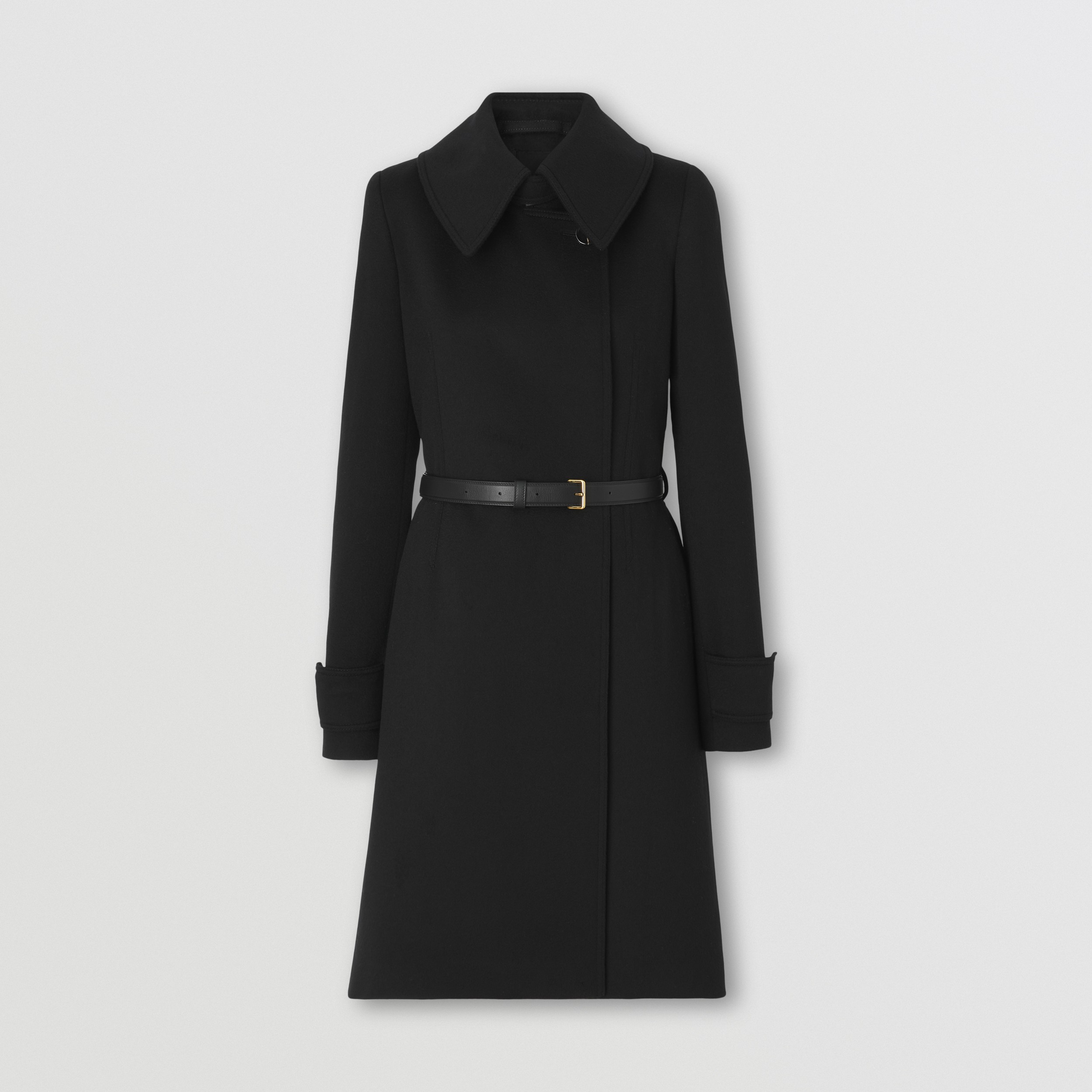 Mantel aus recyceltem Kaschmir mit Gürtel (Schwarz) - Damen | Burberry® - 4