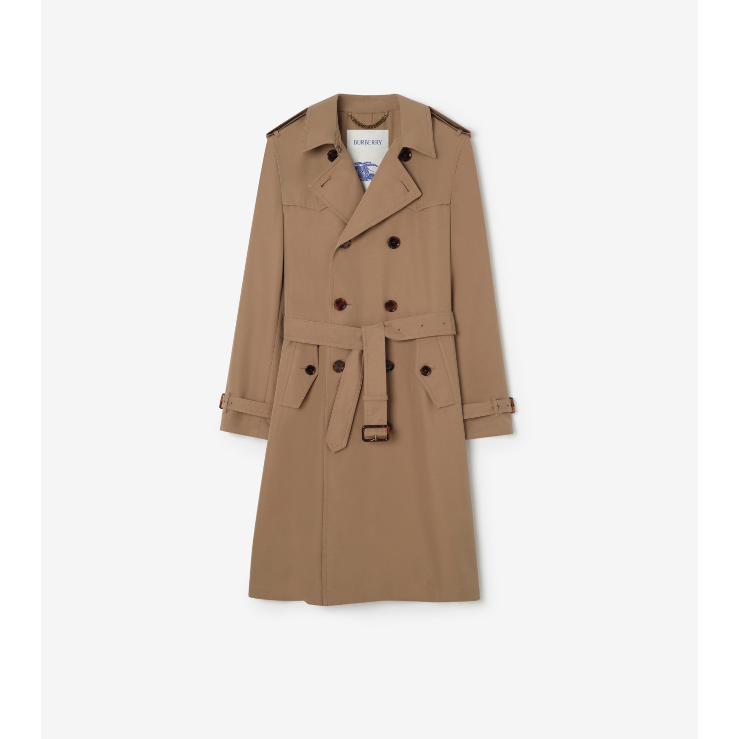 Langer Trenchcoat „Foxfield“ aus Seide und Baumwolle