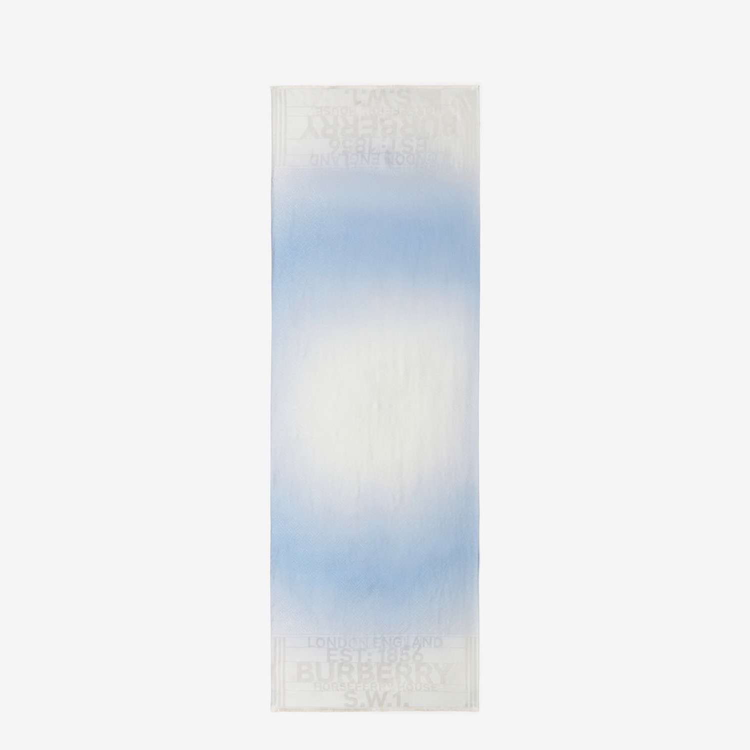 Pañuelo reversible en seda con motivo Horseferry (Azul Pálido/rosa Beige Suave) | Burberry® oficial