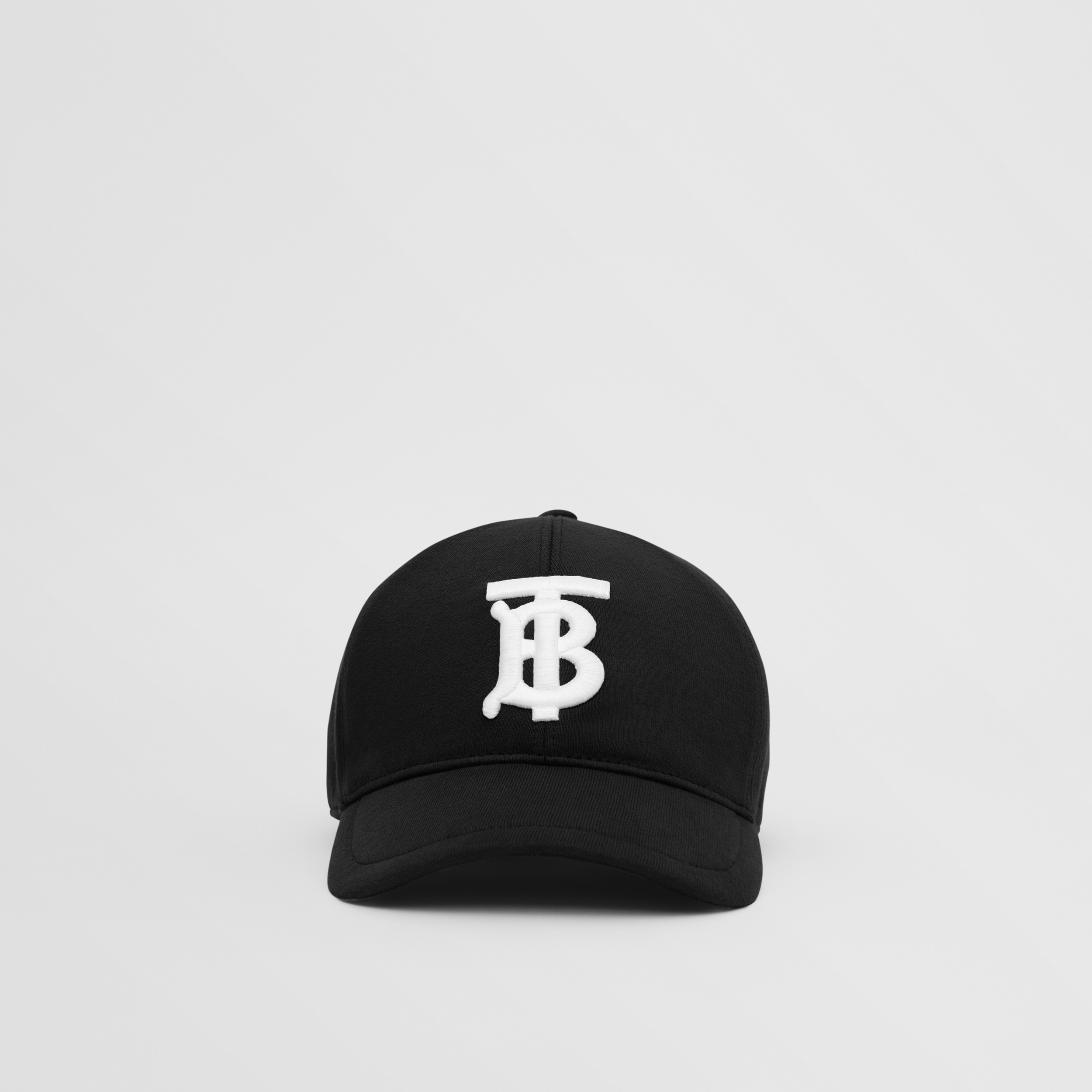 Monogram Motif Cotton Jersey Baseball Cap in Black | Burberry® Official - 1