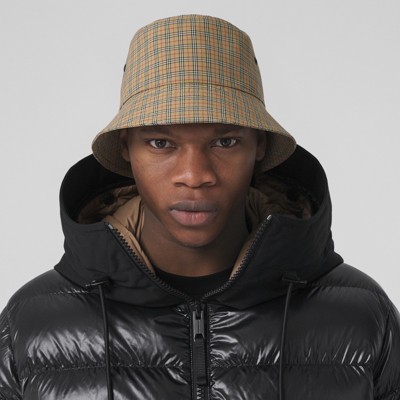 burberry check bucket hat