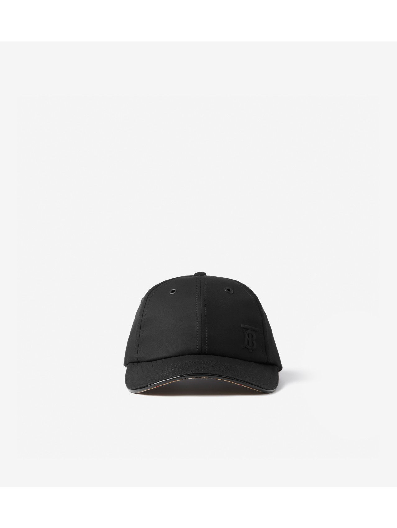 Monogram Motif Tropical Gabardine Baseball Cap in Black | Burberry® Official