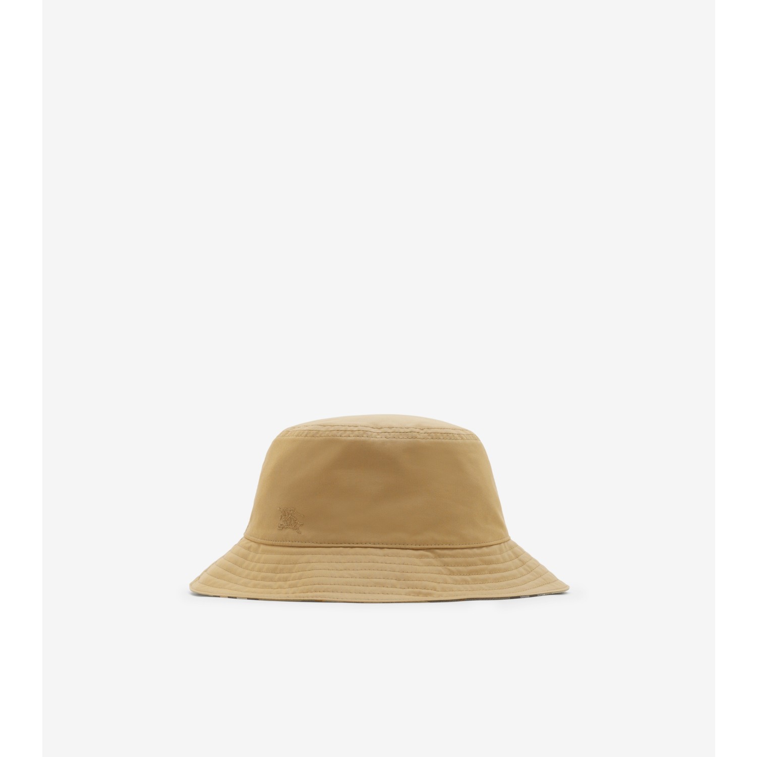 Reversible Cotton Bucket Hat in Spelt - Men | Burberry® Official