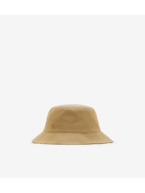 Shop Burberry Reversible Cotton Bucket Hat In Spelt