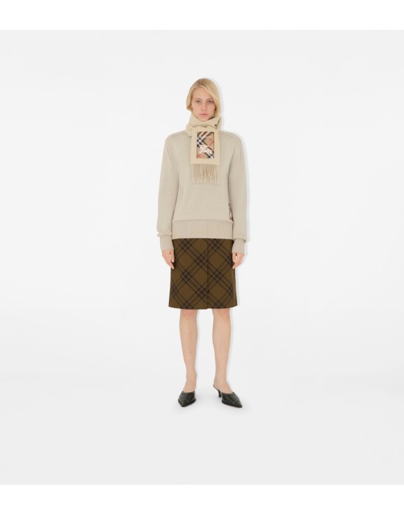 ウィメンズ シルク、ウール、カシミアスカーフ | Burberry® 公式