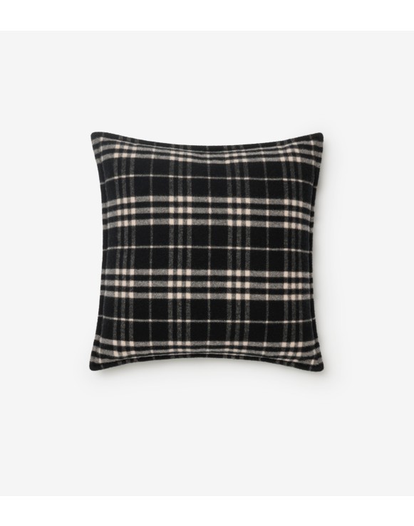 Coussin en laine et cachemire Check