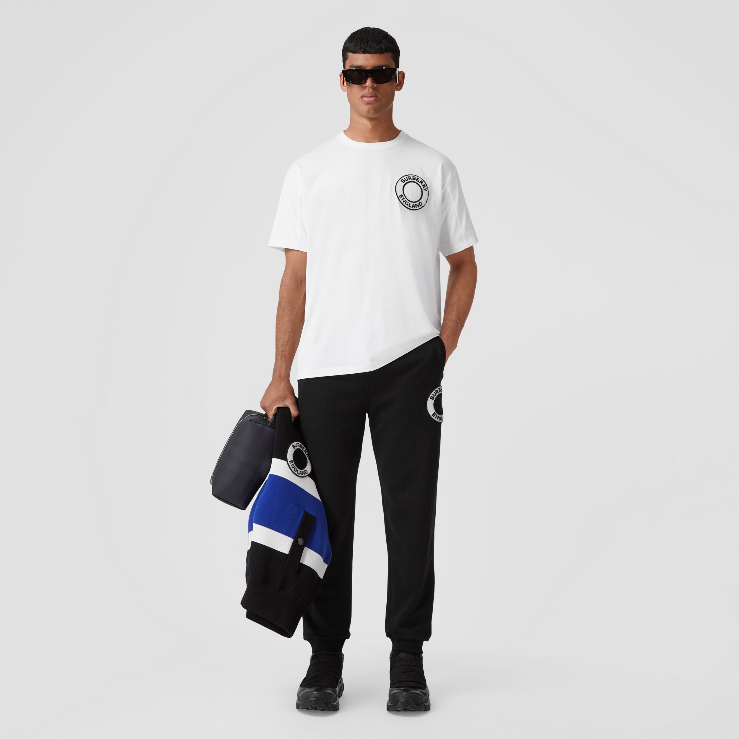 Logo Graphic Cotton T-shirt in White - Men | Burberry® Official - 1