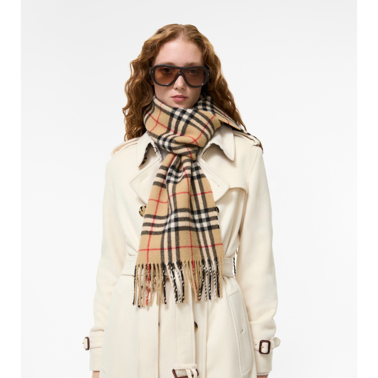 Sparkle Check Cashmere Scarf - thumbnail 6