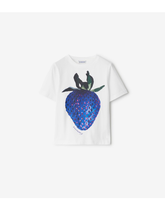 T-shirt en coton à imprimé fraise