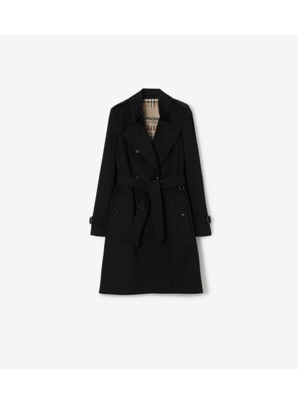 Burberry black cheap wool trench coat