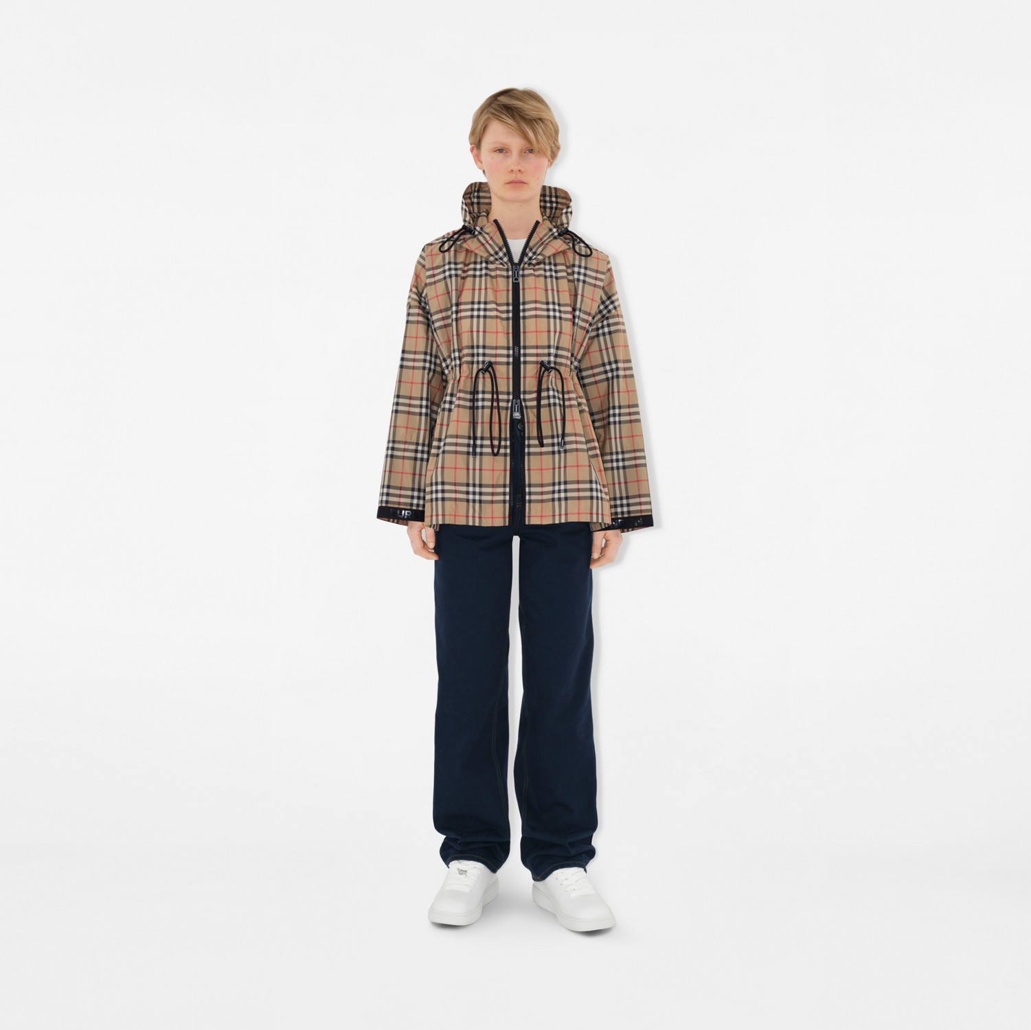 Check Lightweight Jacket in Archive beige - Women, Nylon Check Lightweight Jacket in Archive beige - Women, Nylon