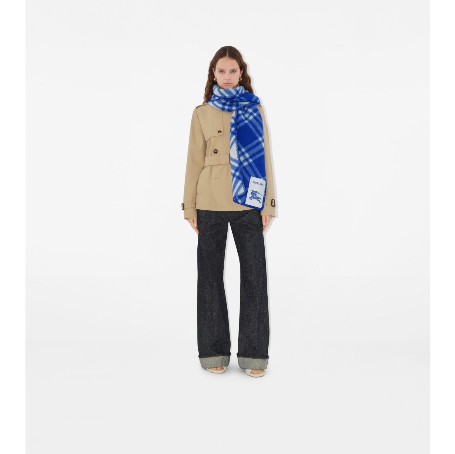 Check Wool Scarf