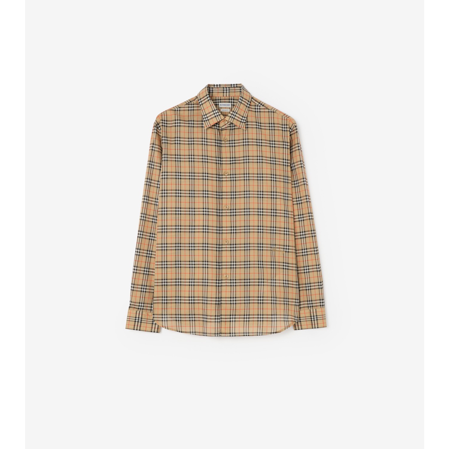 Relaxed Fit Check Cotton Shirt