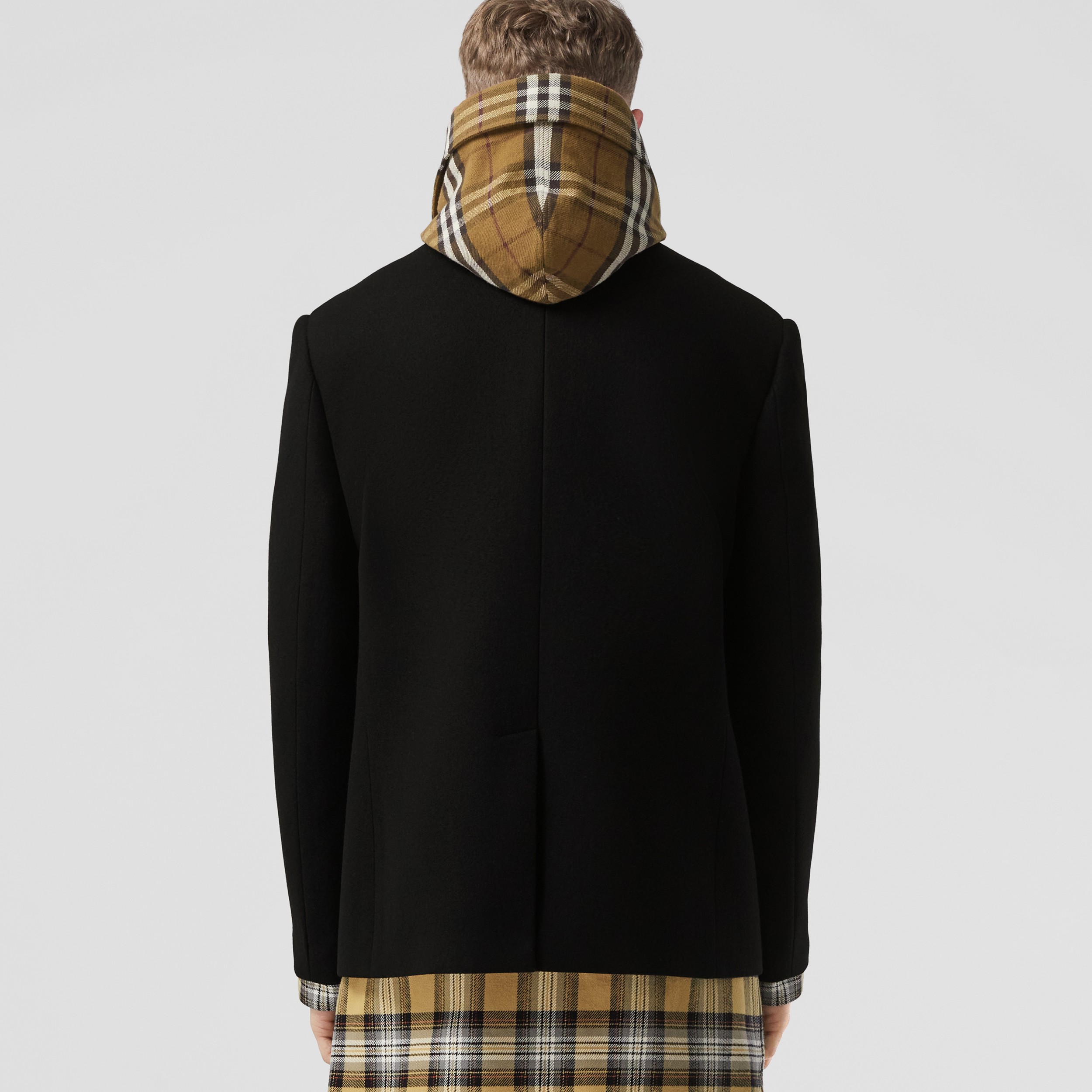 Chaqueta de vestir en lana con detalles Check (Negro) - Hombre | Burberry® oficial - 3