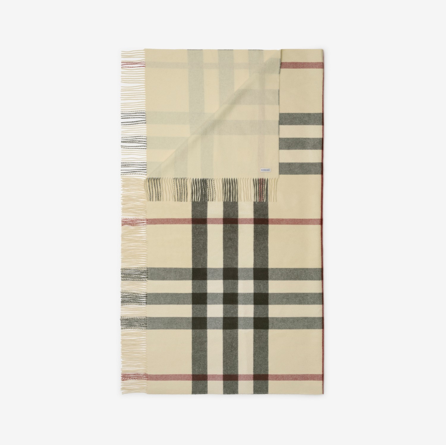 Manta de cashmere xadrez (Areia) | Burberry® oficial
