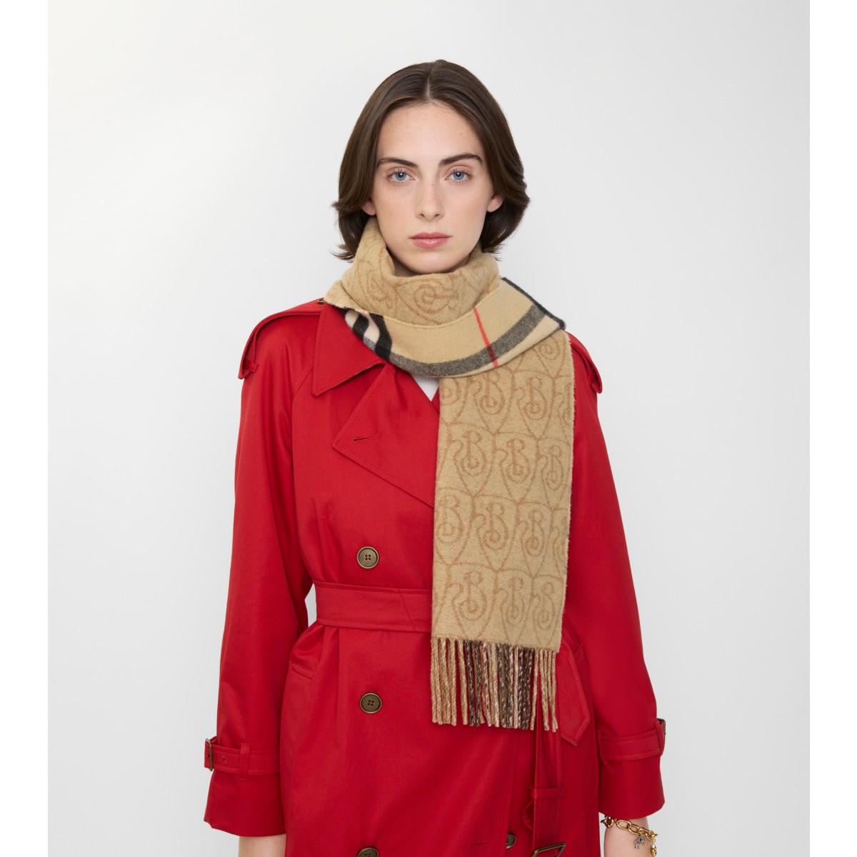  Check Reversible B Shield Scarf