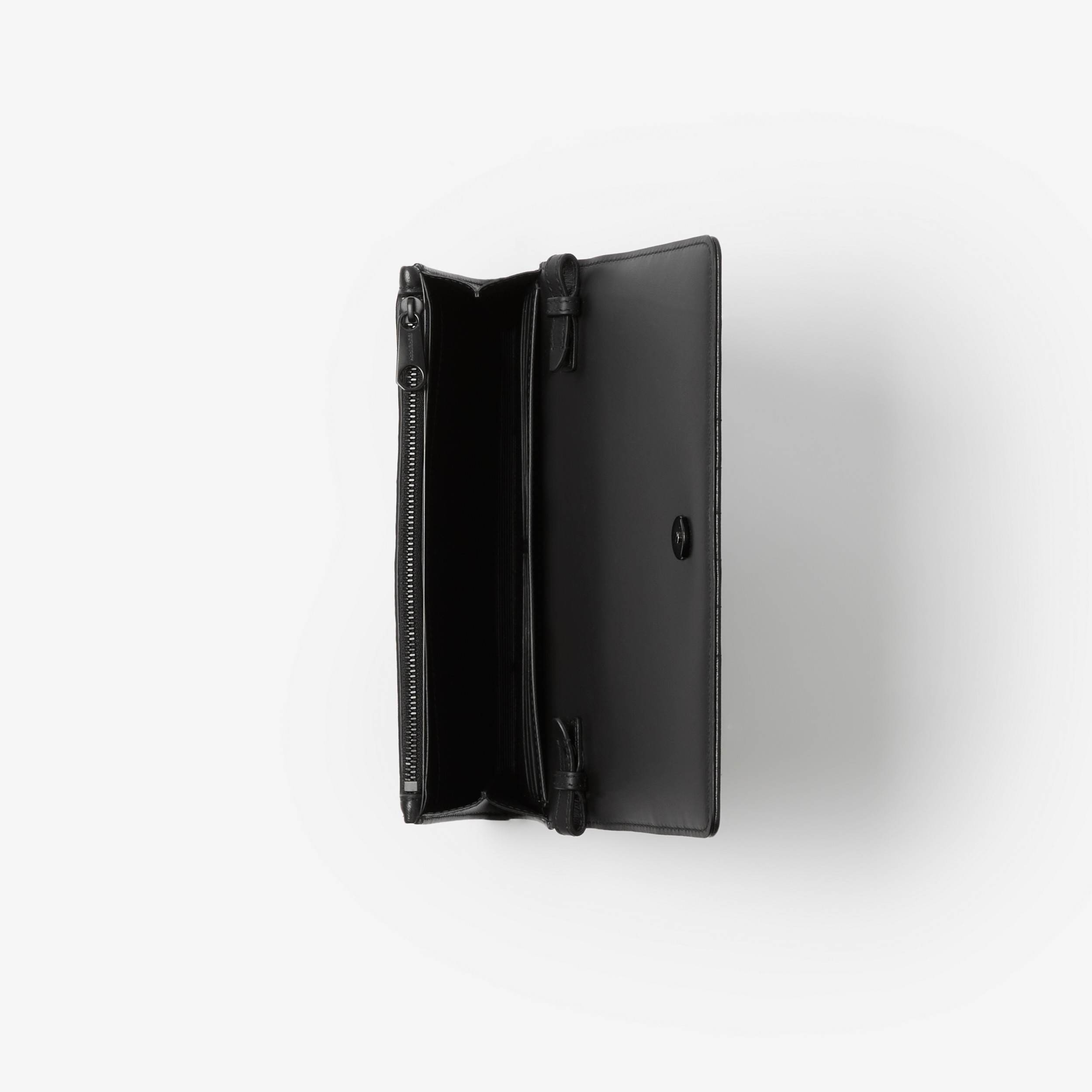 Steppleder-Brieftasche „Lola“ mit abnehmbarem Riemen (Schwarz/schwarz) - Damen | Burberry® - 4