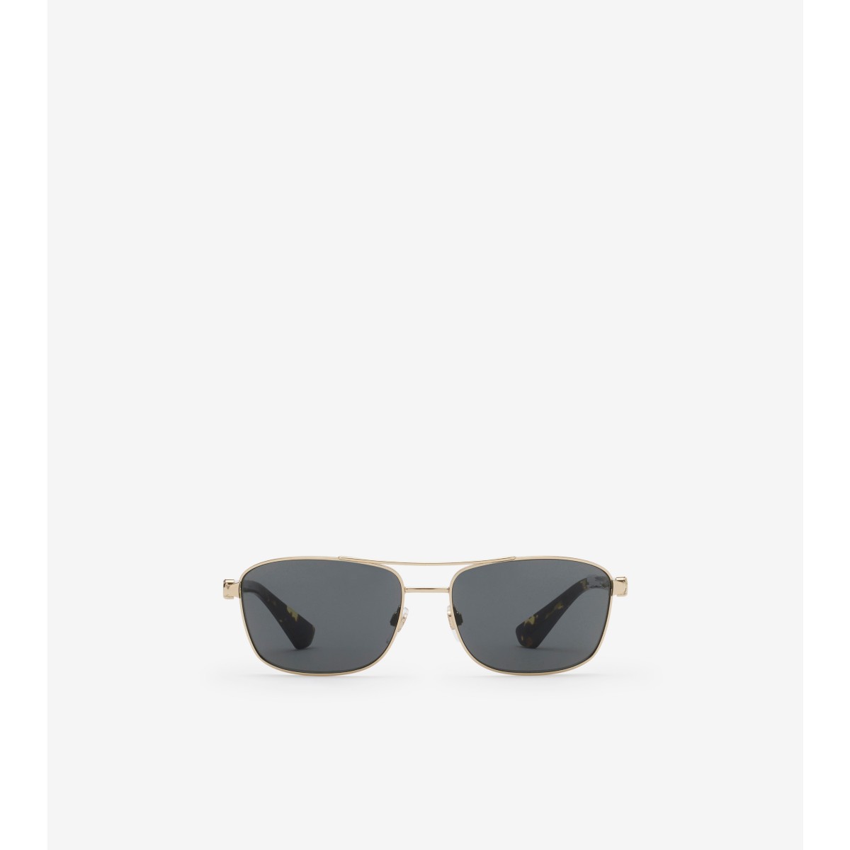 Burberry Metal Shield Rectangular Sunglasses​ In Gold