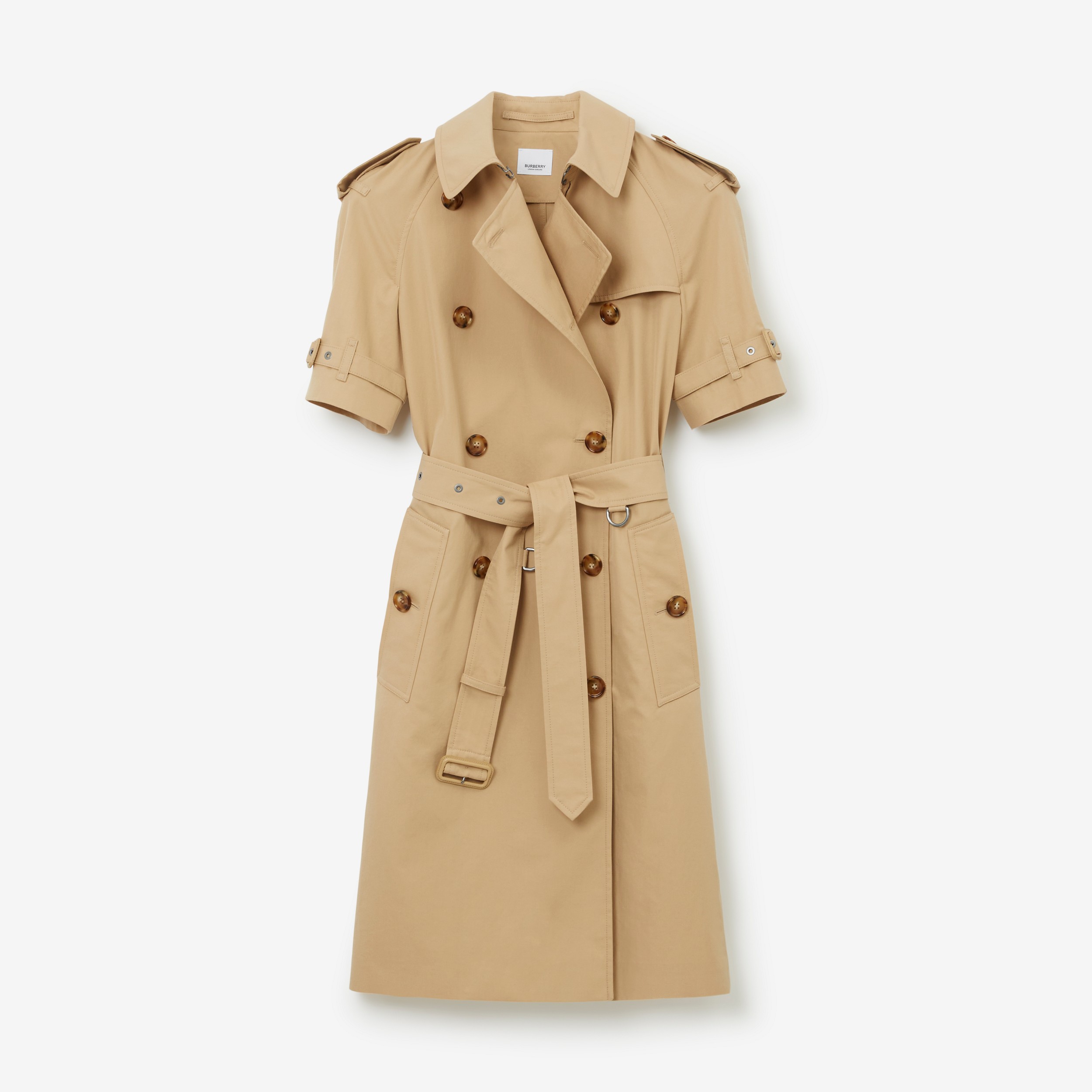 Tropical Gabardine Trench Dress in Soft Fawn - Women | Burberry® Official - 1