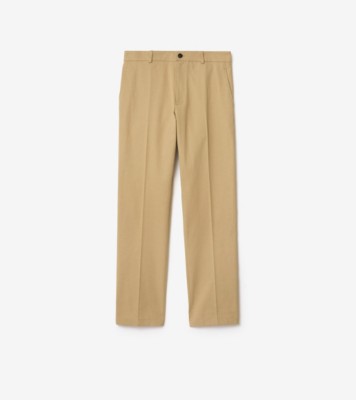 Cotton Twill Chinos in Flax beige - Men | Burberry® Official