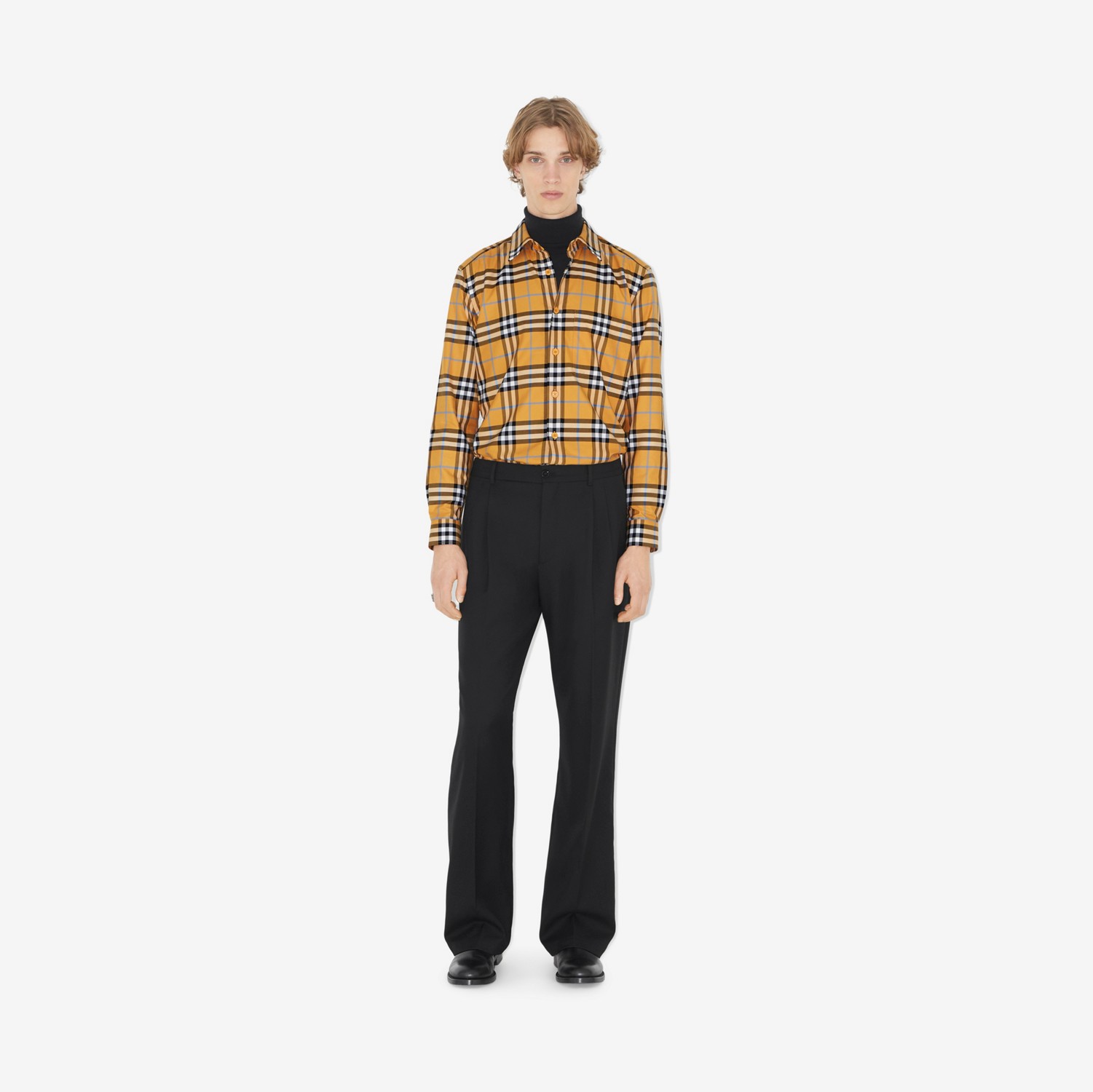 Camicia in cotone Check (Arancione Polvere) - Uomo | Sito ufficiale Burberry®